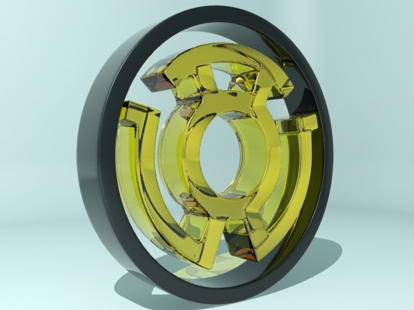 3dsmax yellow lantern logo - Yellow Lantern Logo by christiano247